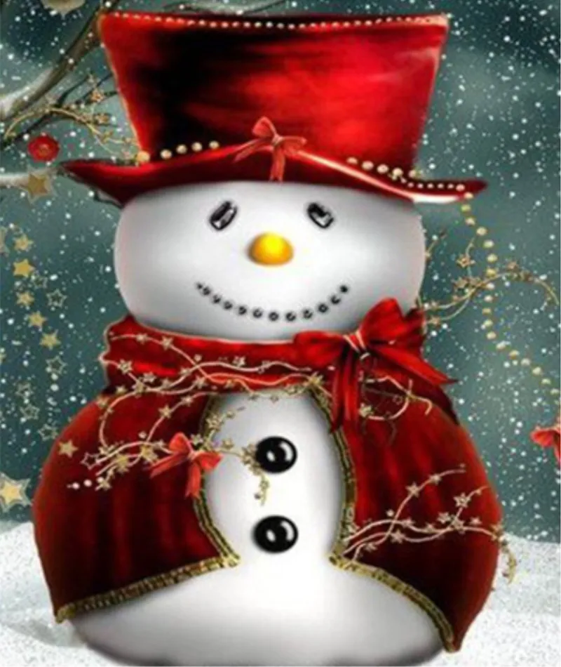 5D DIY Mosaic Diamond Painting Beautiful snowman Embroidery Rhinestone Cross Stitch Hand made home Decor yes1552 | Дом и сад