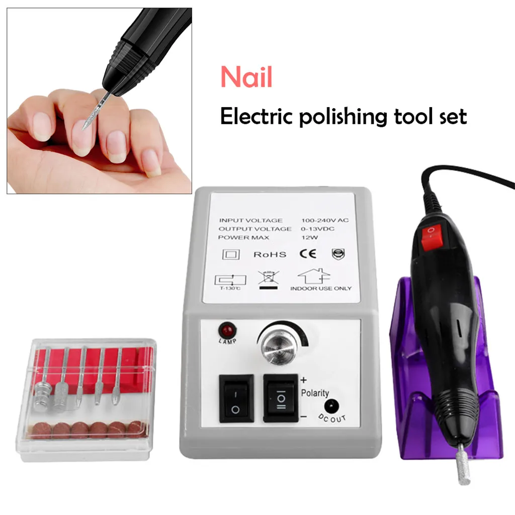 

Professional Electric Nail Drill Milling Machine Set Kit For Manicure Pedicure Files Nail Polisher Machine 100-240V EU Plug
