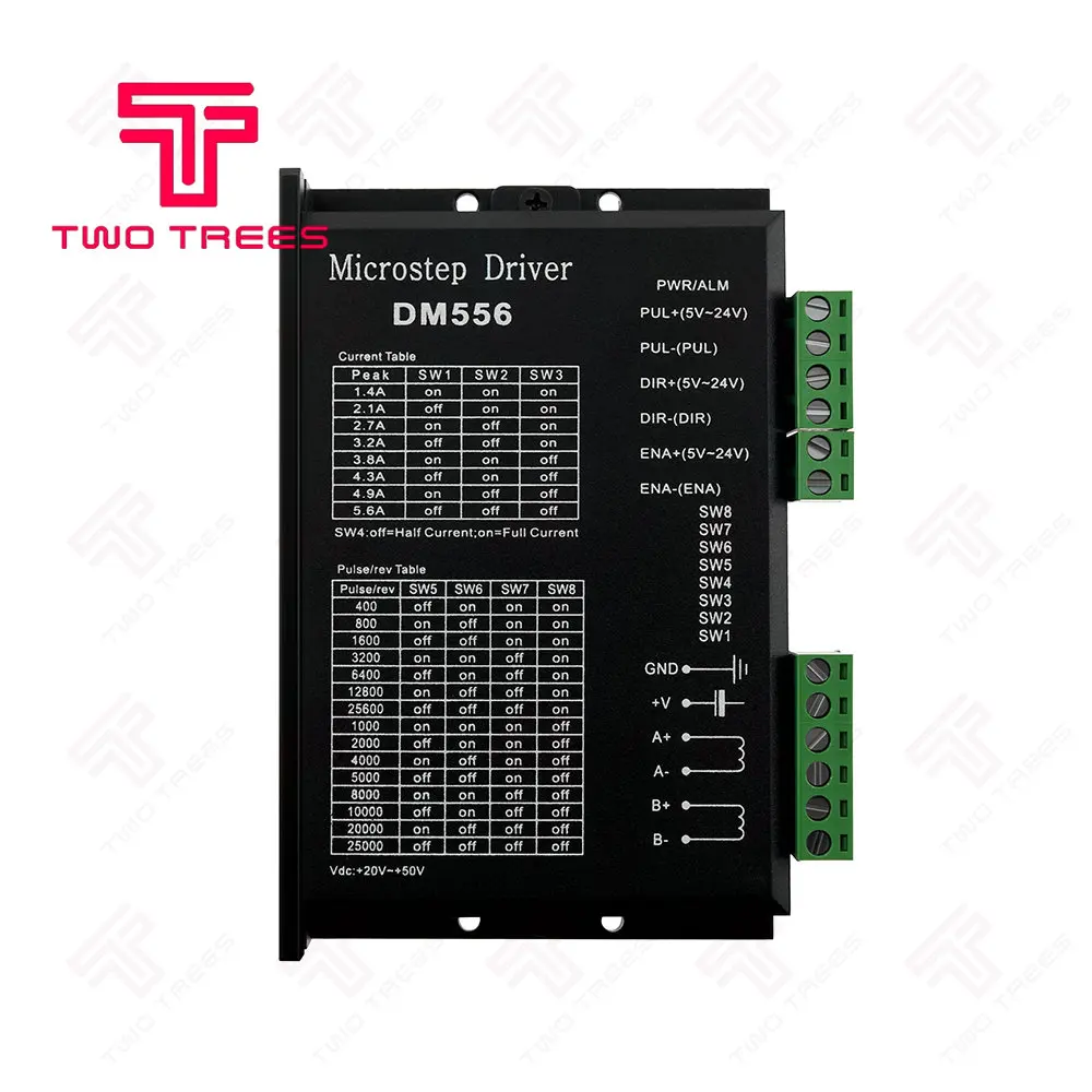 DM556 2-фазный цифровой Драйвер шагового двигателя 42/57/86 Драйвер шагового двигателя для станка с ЧПУ