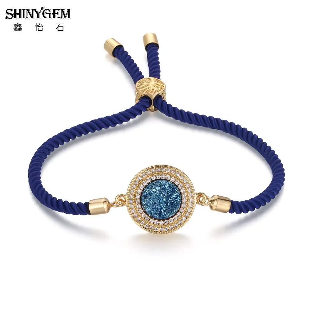 Женский браслет для йоги ShinyGem регулируемый ручной работы с разноцветными