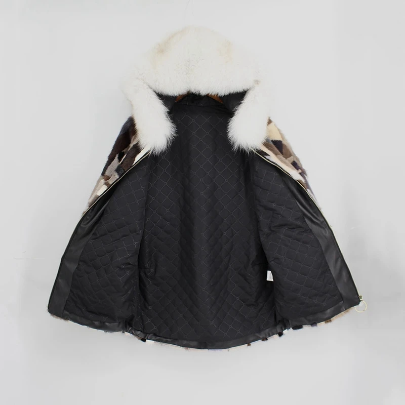Taille Vestes Épais Outwear Chaud Moyen Zip Femmes Grande Manteaux Femme Nouvelle Red Plus À darker Renard De Capuchon gray black Colorful Du Vison long 2018 Fourrure Avec Naturel Real BgHwwU