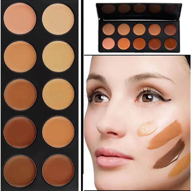 Professional Face Contouring 10 Colors Cream Contour Palette Concealer