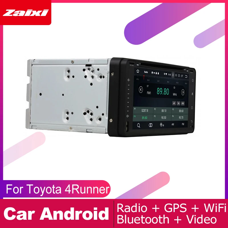 Cheap ZaiXi For Toyota 4Runner SW4 Hilux Surf 2002~2009 Car Android Multimedia System 2 DIN Auto DVD Player GPS Navi Navigation Radio 1