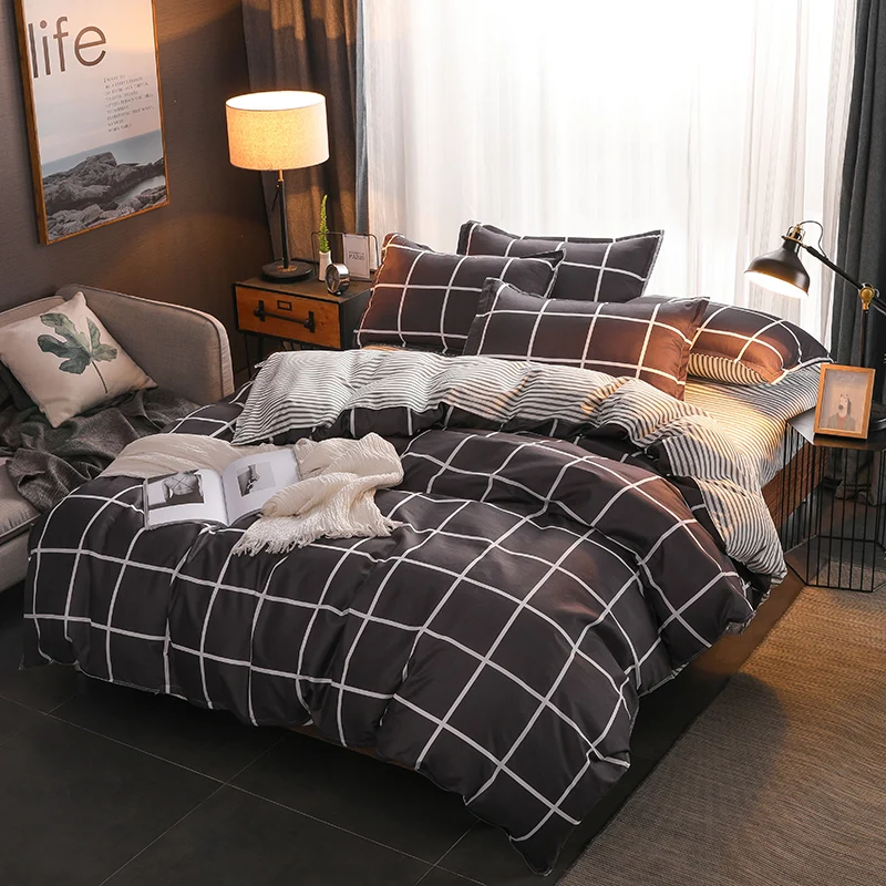 

BEST.WENSD flamingo pineapple comforter sets korean Bedding set duvet cover king size 2018 acolchados cama doble-luxury bedsheet
