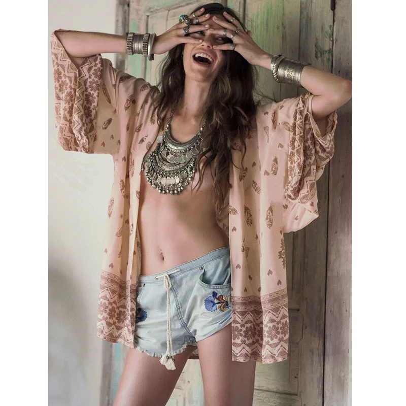 

Hot Sale Floral Chiffon Kimono Women Cardigan Elegant Sexy Blouse Oversized Cape Summer Women's Vogue Tops Casual Kimono C2227