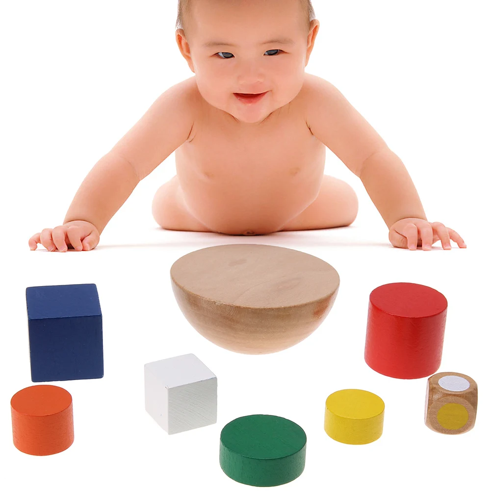 1 Pcs Colored Wooden Geometric Blocks kids Balancing Game toys Montessori Learning Educational Toys For Children Family Game Toy 1 Pcs Colored Wooden Geometric Blocks kids Balancing Game toys Montessori Learning Educational Toys For Children Family Game Toy