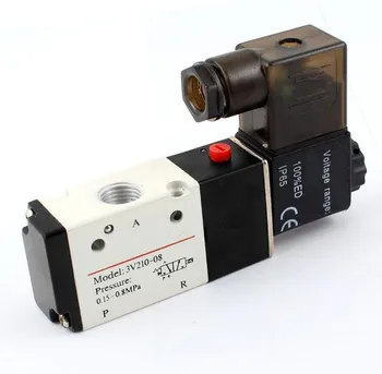 

3V210-08 2 Position 3 Port 1/4" Pneumatic Control Valve Solenoid Valves DC 12V 24V AC 110V 220V