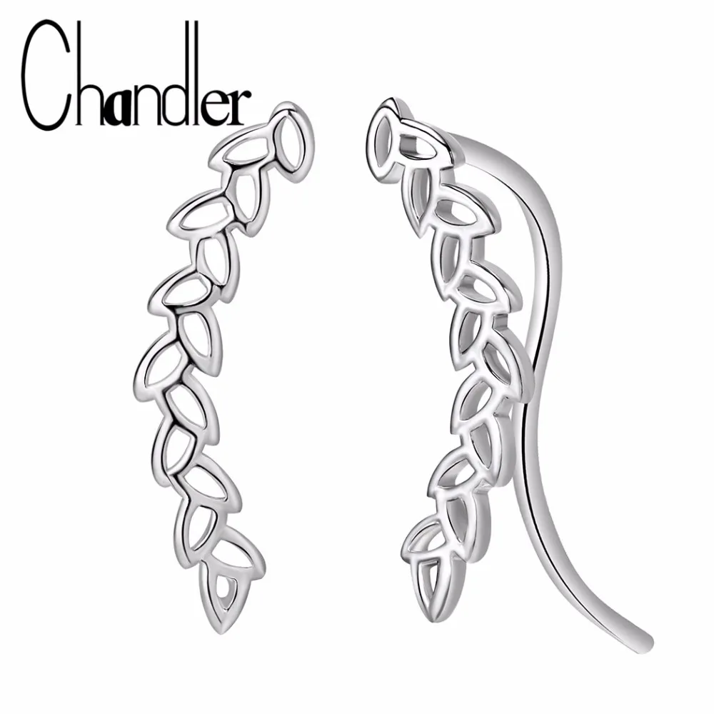 

Chandler Drop Shipping Silver Gold Color Geometry Leaf Leaves Earrings Personality Wild Simple Brincos Oorbellen Wholesale