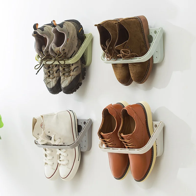 

Creative foldable plastic shoe rack three-dimensional slipper frame bathroom living room bookcase storage shoe simple paste type