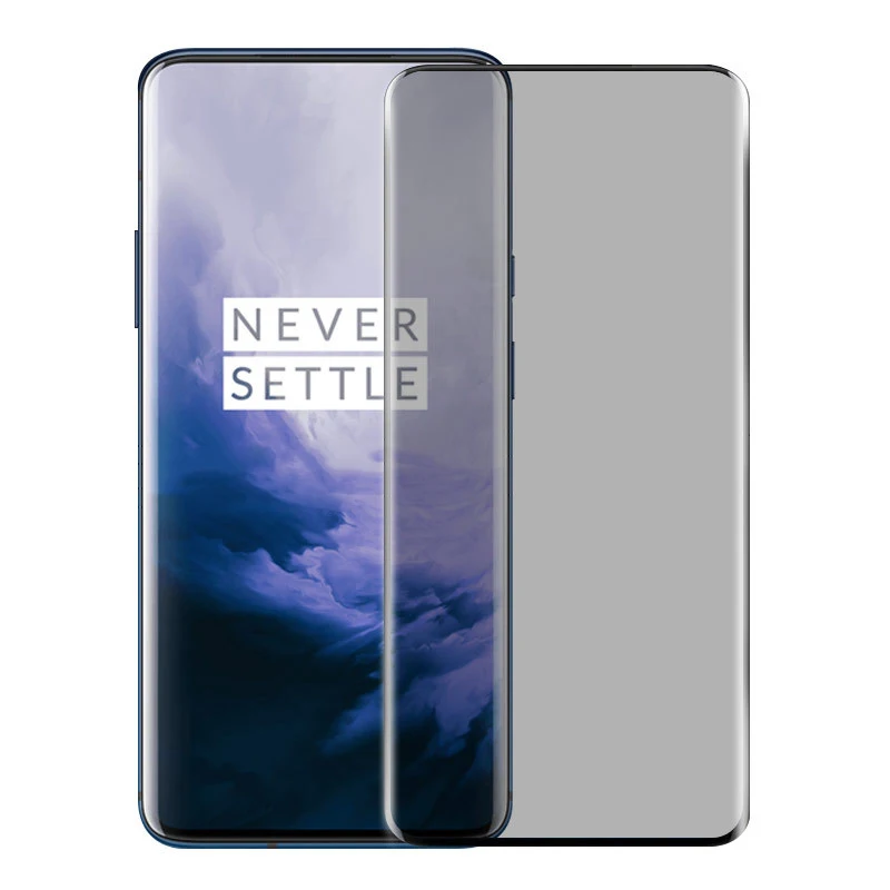 

9H Curved Full Cover Protection Privacy Tempered Glass For Oneplus 7T 7 Pro Anti-peeping Screen Protector Glass Protective Film