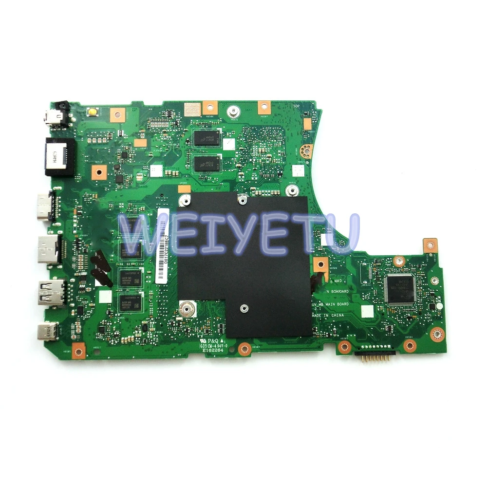  X556UQ Main_BD._4G/I3-6100 CPU/AS For ASUS X556UQ X556UV K556U X556U FL5900 Laptop Motherboard Onbo