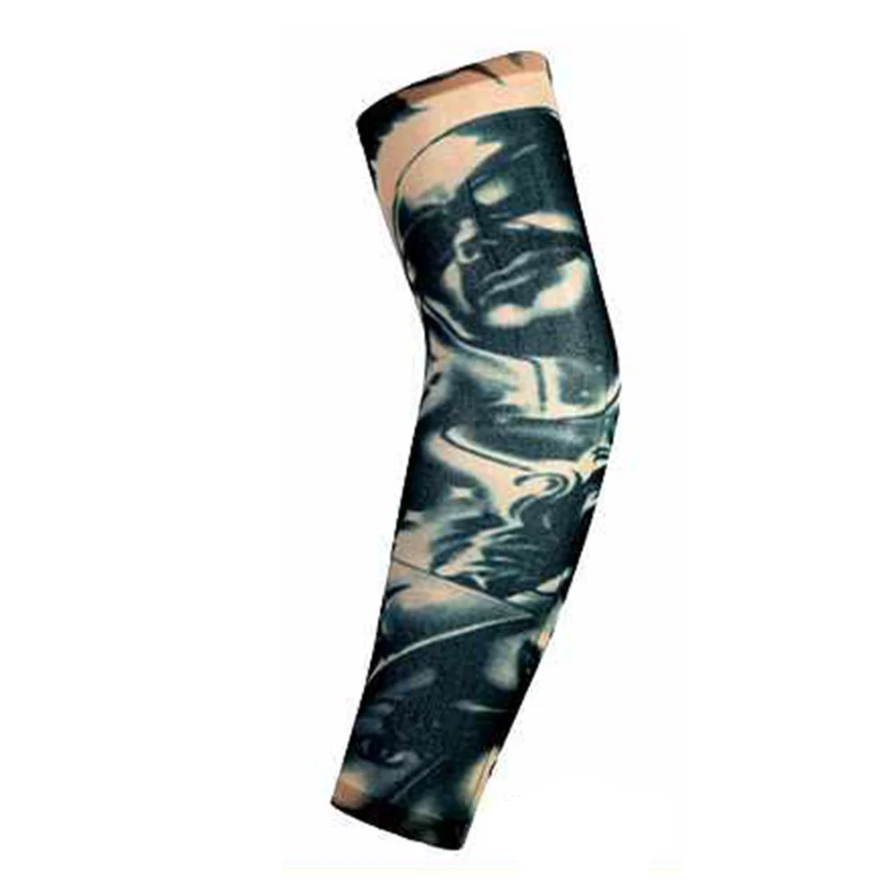 Tattoo Arm Sleeve Cover Cycling Sun Protective Arm Sleeves Body Art Stockings Protector - Цвет: Армейский зеленый