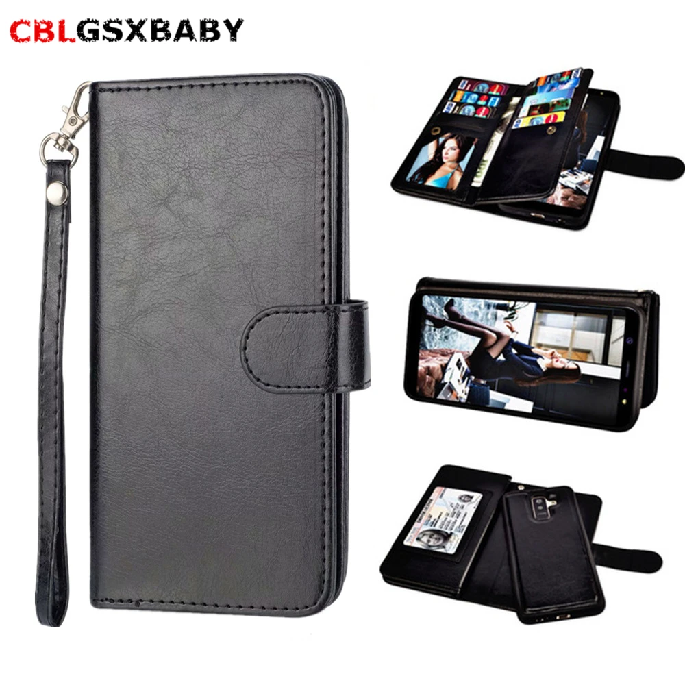 CBL для Samsung J7 J3 A5 2017 A6 2018 Многофункциональный Флип Бумажник кожаный чехол