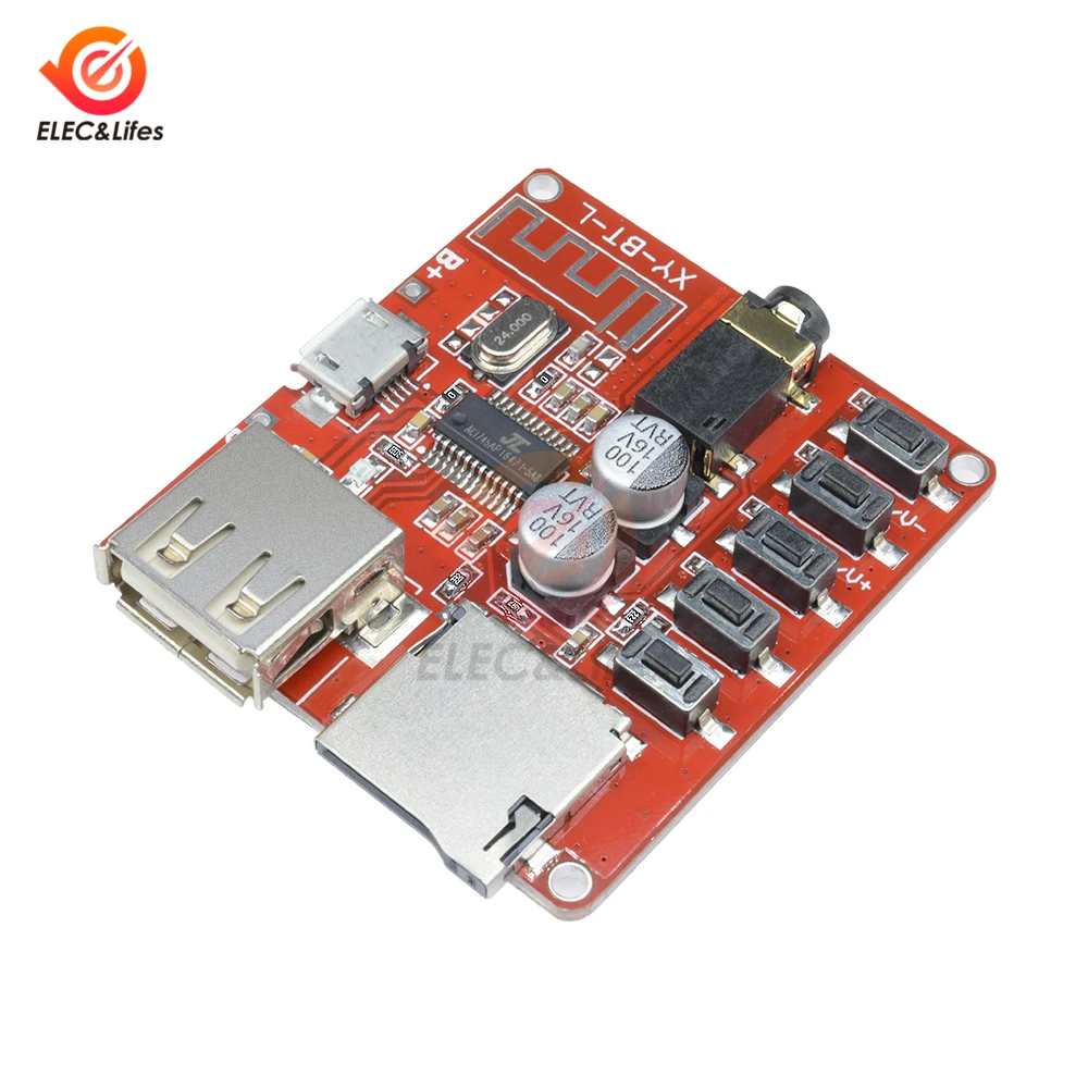 

TF card USB MP3 Stereo Bluetooth 4.1 Audio Decoder Board Module Lossless Car Speaker Amplifier Board Modified Receiver Module