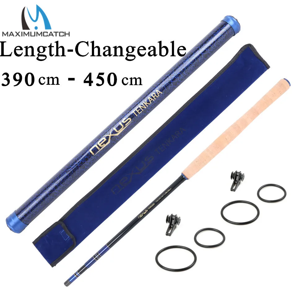 

Maximumcatch Tenkara Fly Rod 13'/14'7'' Double Zoom 7:3 Action Fishing Rod Sock Carbon Tube With Hook Keepers Combo
