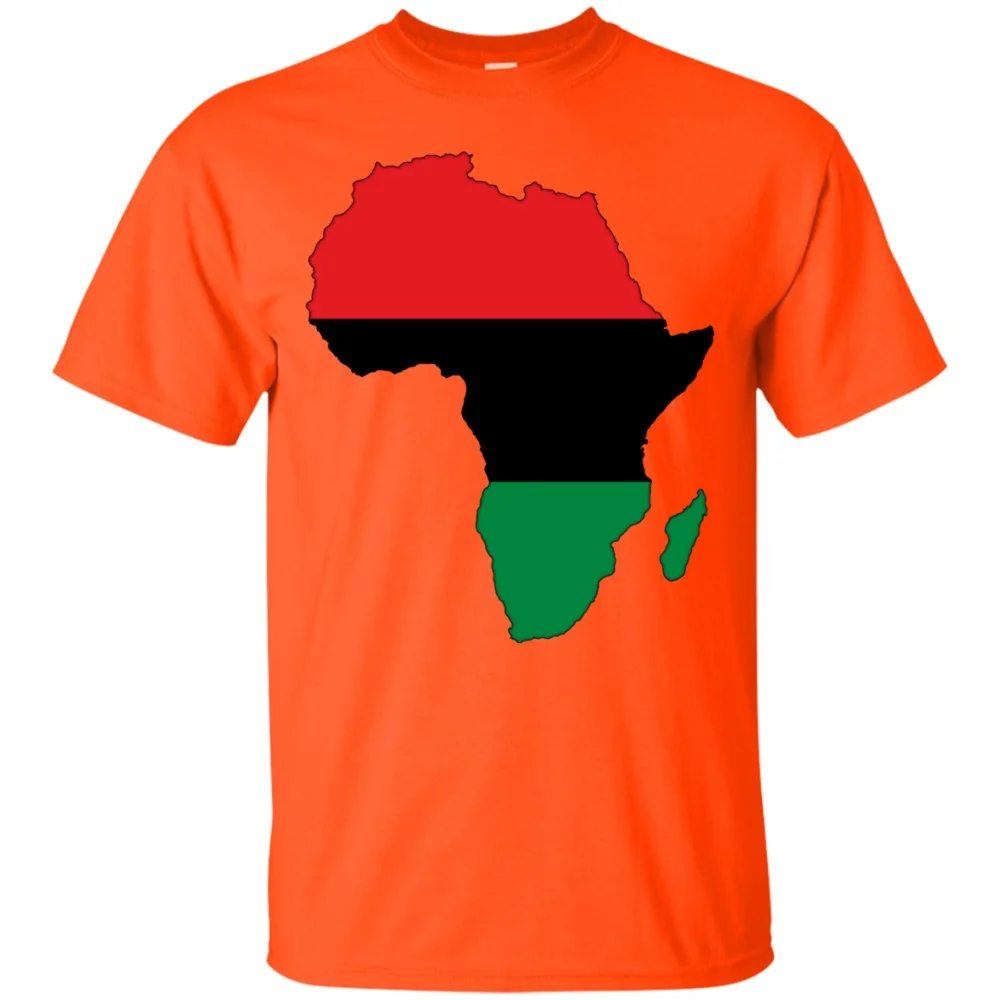 cheap Pan Africa Flag and Continent Outline Pride T Shirt Unity Africanism Nation 2019 Creative Novelty Summer Style Order T Shirts