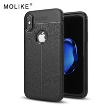 

MOLIKE Case For iPhone X XS MAX XR TPU Leather Texture Case Soft Silicone Slim Cover For iPhone SE 5 5S 7 6 6s 8 PlusPhone Case