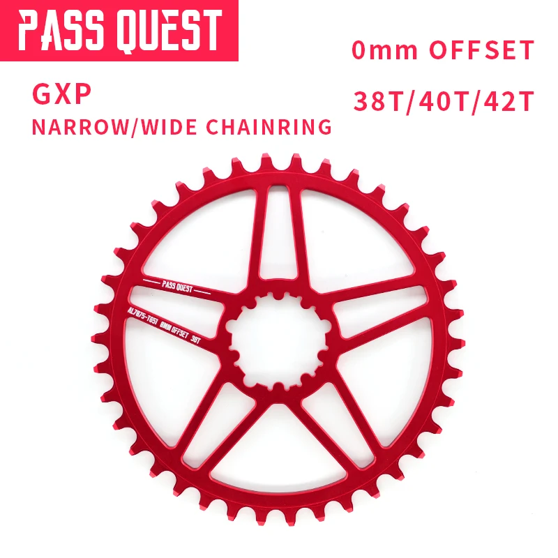 

PASS QUEST GXP Bicycle Crankset Chainring Gear Mountain Bike 38T 40T 42T For Sram XX1 X1 Crank set MTB 8-12 Speed Offset 0mm