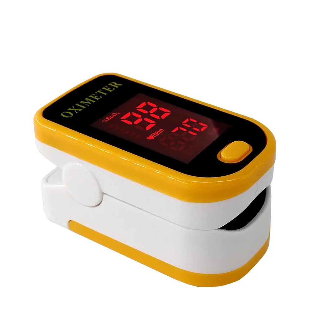 10 шт. чехол~ 2 направление и светодио дный Дисплей oxymetre Пульсоксиметр Spo2 PR монитор метр кислорода крови монитор - Цвет: yellow