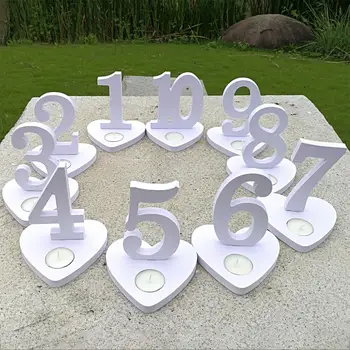 

10pcs/set 1-10 Tables Numbers Wedding Seat Cards Candlestick Ornaments Birthday Party Decoration Wedding Table Decor