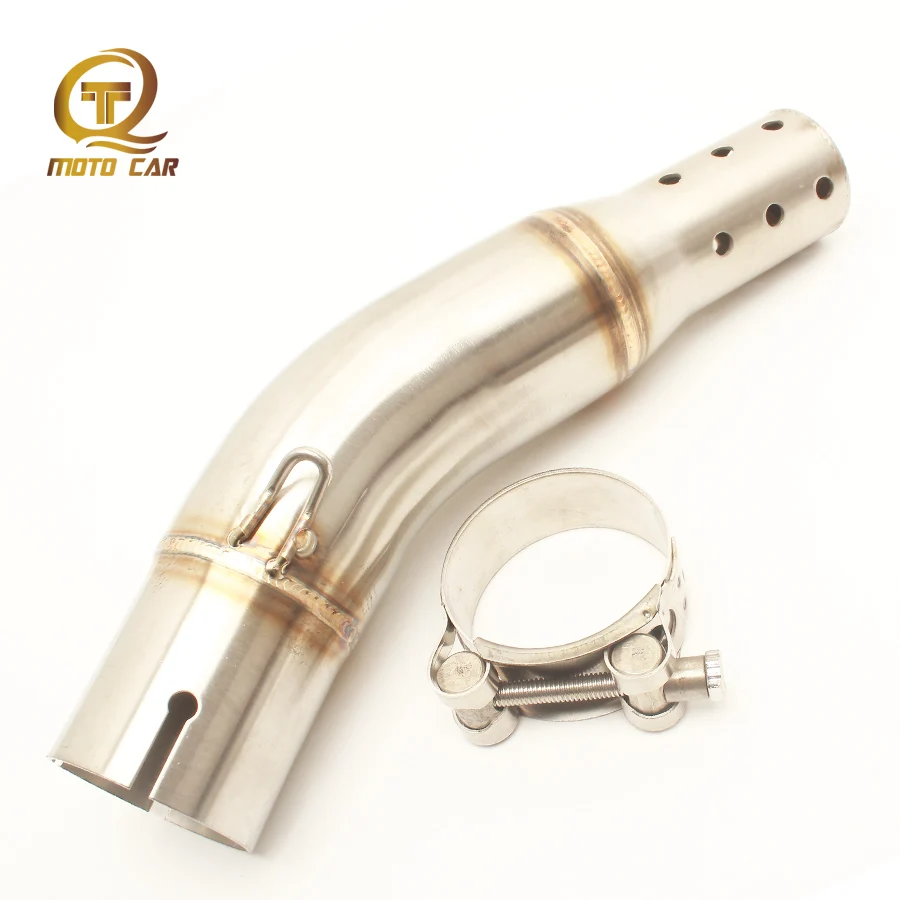

Universal Motorcycle Exhaust Adapter Muffler Slip on Link Pipe Mid Tube Moto Escape Connector Clamp for Cfmoto 400NK 400 600NK