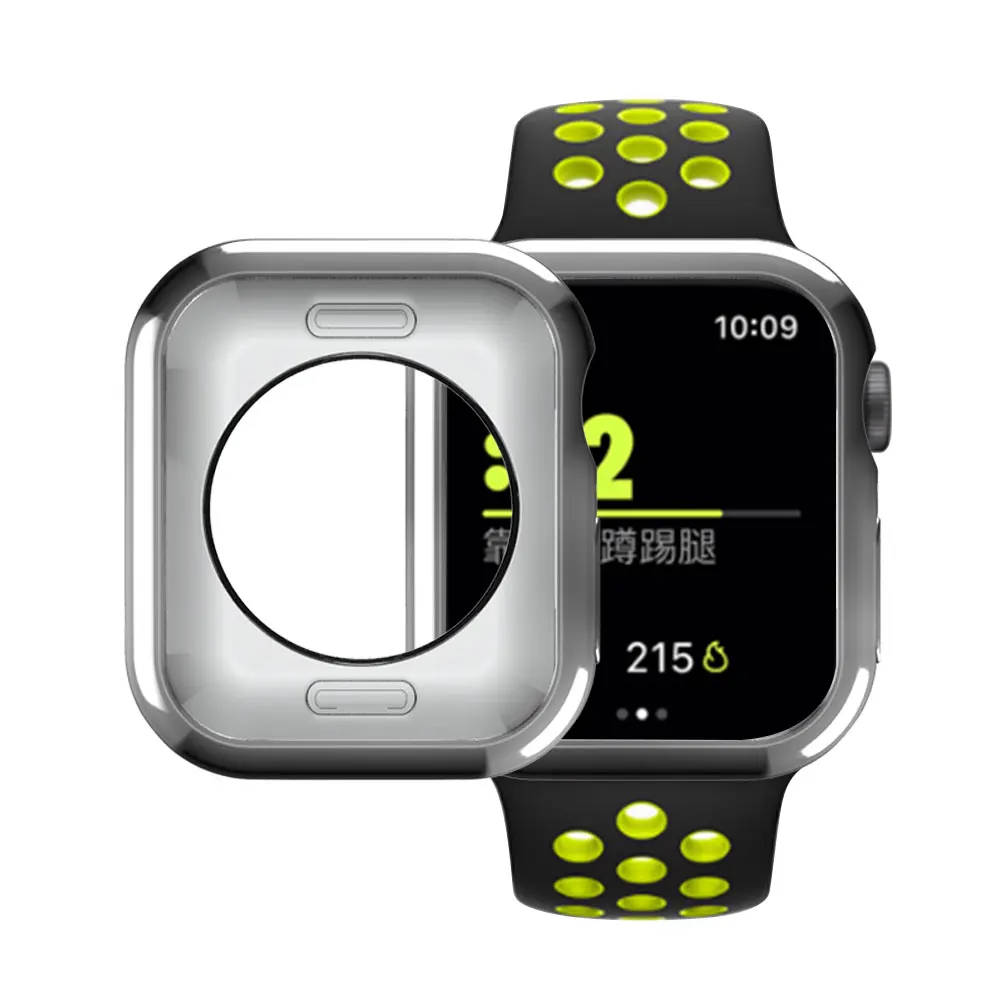 Besegad противоударный мягкий защитный чехол из ТПУ с покрытием для Apple Watch iWatch 4 40 мм