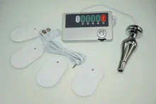New electric shock set anal plug butt insert stopper nipple medical themed electro stimulation font b