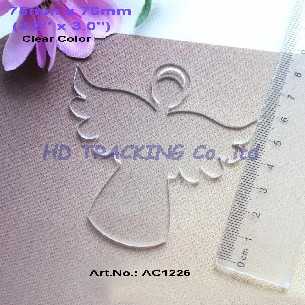 

(6pcs/lot) 76mm Clear Blank Acrylic Angel Keychains Laser Cut Acrylic Angel Christmas Ornaments 3"-AC1226