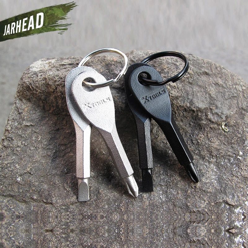 

Outdoor Camping Stainless Steel Phillips Screwdriver Combination EDC Multifunction Keychain Tools,5 pieces/lot