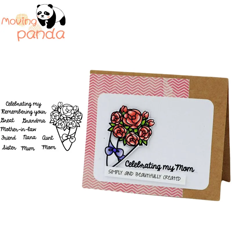 

Rose Bouquet Transparent Clear Silicone Stamp/Seal for DIY scrapbooking/photo album Decorative clear stamp sheets