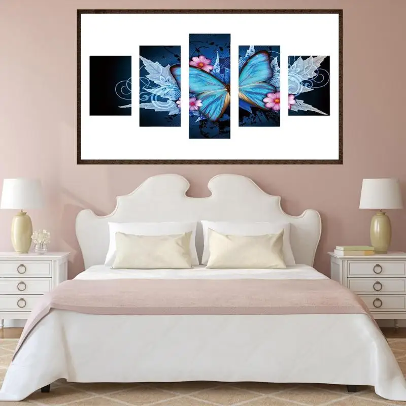 Новинка-бабочка 5D DIY полная дрель красочная Алмазная картина 5-комбинация изображений набор