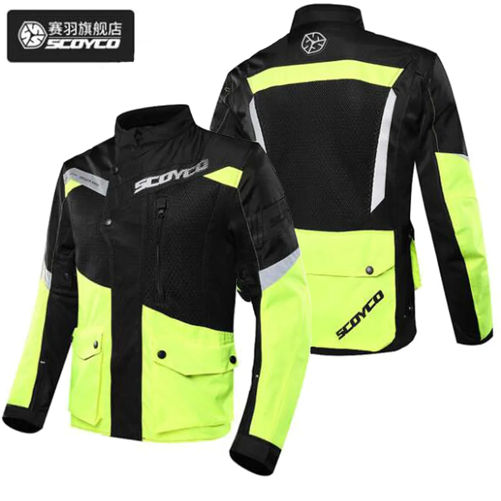 Summer Mesh Aeration Breathable SCOYCO Motorcycle Riding Jackets Men