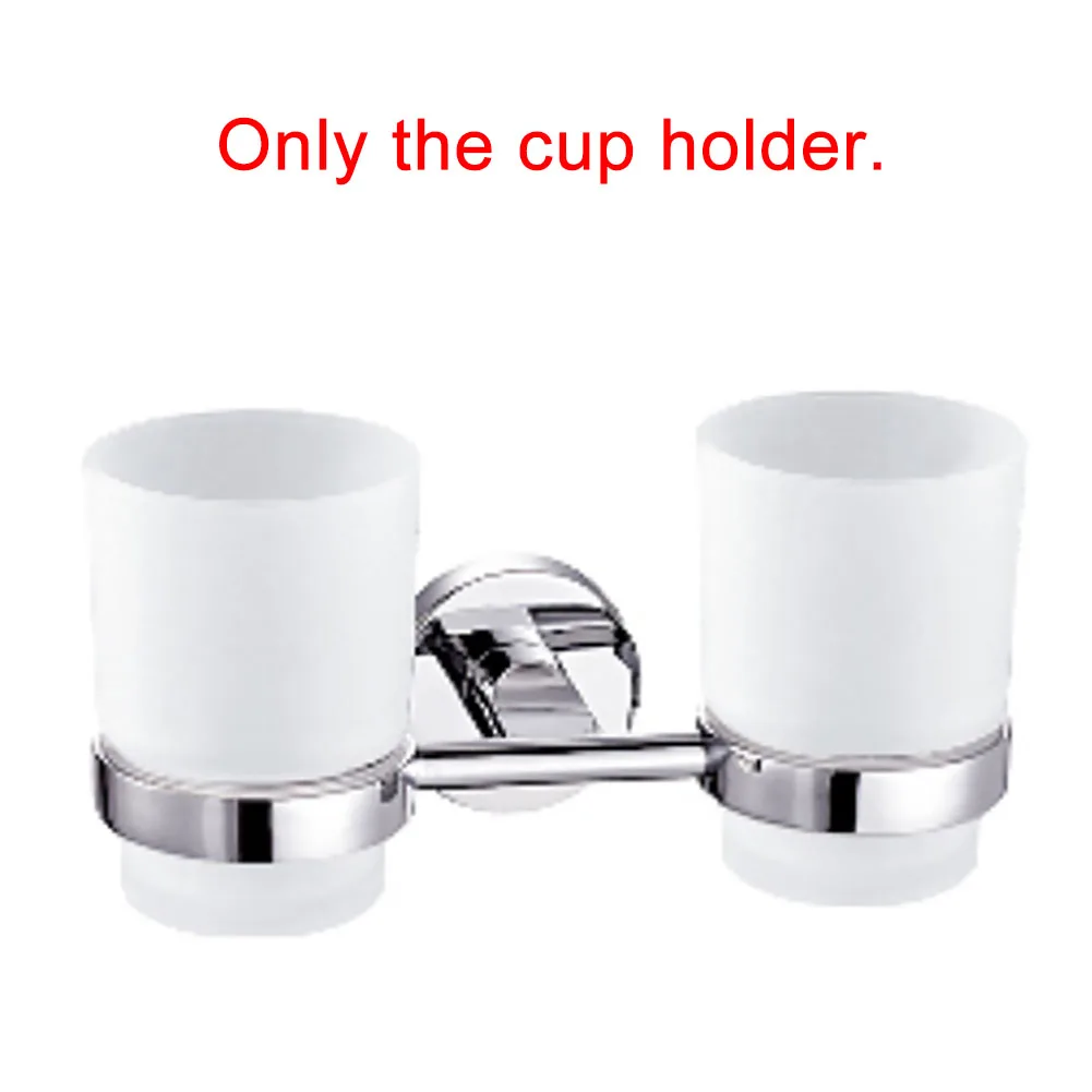 Stainless Steel Home Hotel Kitchen Bathroom Bracket Portable With Double Cups Accessories Wall Mounted Toothbrush Holder | Дом и сад