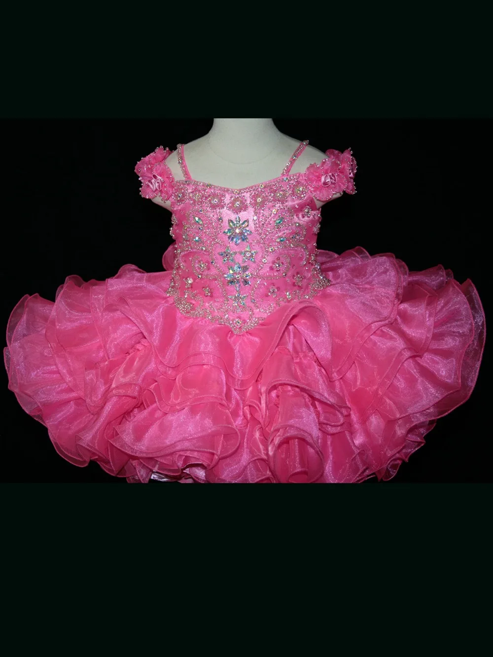 Wholesale LITTLE girls GLITZ TODDLER PAGEANT DRESS 02 CUSTOM MADE size