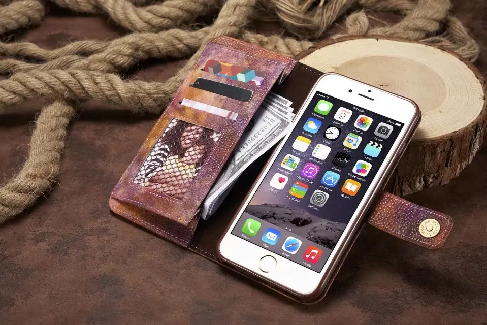 Ретро кожаный бумажник телефон чехол для iPhone 6 s 6 на iPhone 6s плюс 6 плюс флип Чехлы Coque Чехлы для iPhone 6 6s сумка Капа
