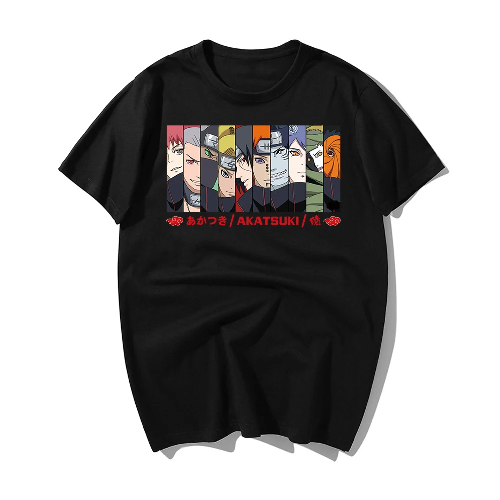 Naruto Akatsuki Pein T Shirt Men Cotton Homme Anime T Shirt Brand Casual Streetwear Harajuku Fashion O-Neck Mens T-shirts
