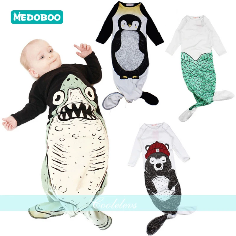 

Medoboo Mermaid Sleeping Baby Bag Sleepsacks Cotton Newborn Sleeve Romper Printing Cute Animal Baby Sleeper Sleeping Wrap 30