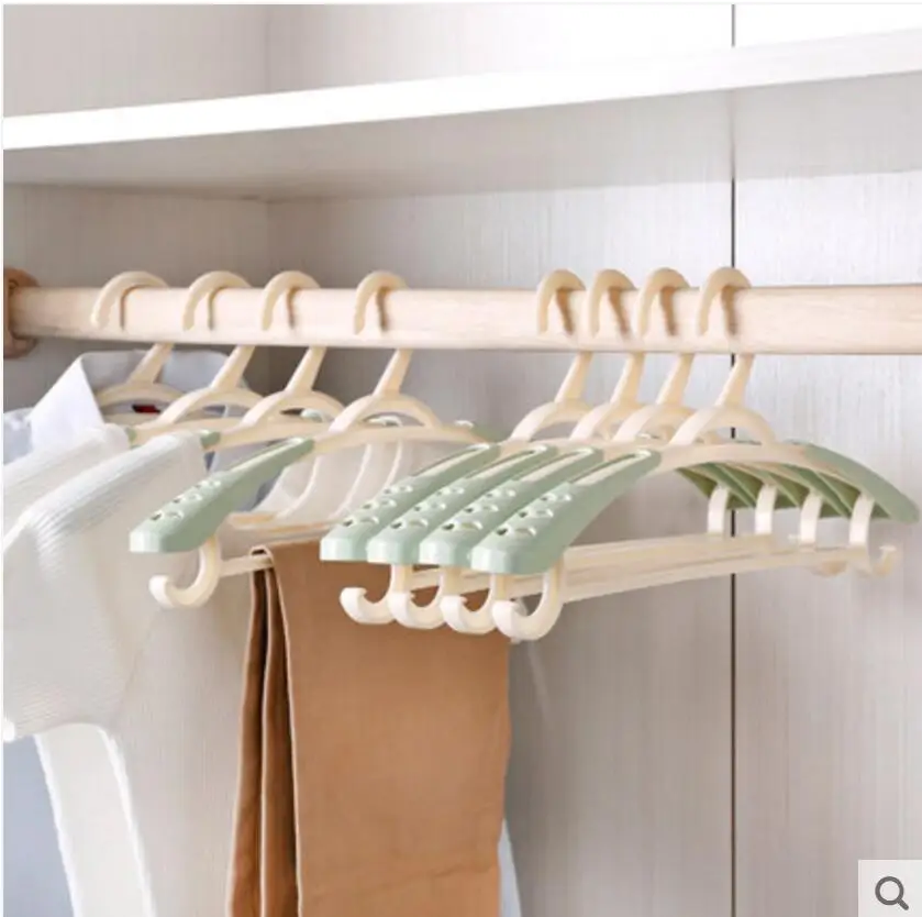 10pcs/lot 39cm 47cm Adult Scalable Hangers Wide Shoulder Antiskid
