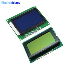 Żółty zielony/niebieski kolor podświetlacz wyświetlacza lcd moduł 12864 128x64 punktów graficzny dla arduino raspberry pi