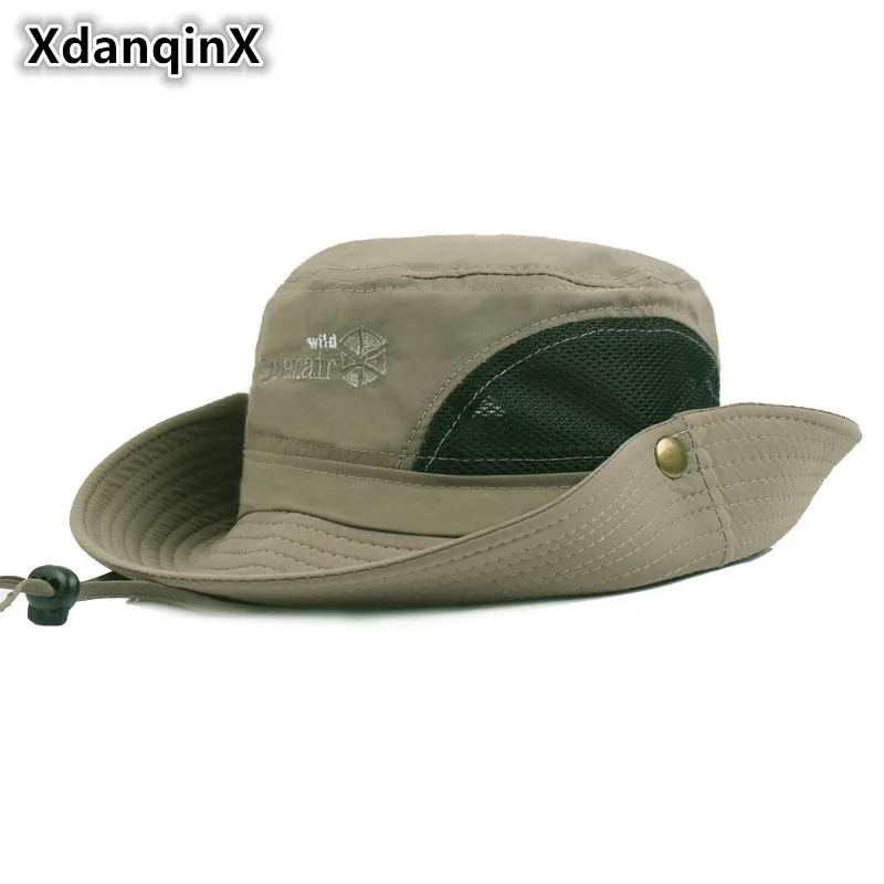 XdanqinX, для взрослых, для мужчин, летние, Ретро стиль, сетчатые, дышащие, Панама, шапки, регулируемый размер головы, ветровая веревка, фиксированная, для отдыха, новинка, для папы, шляпа от солнца
