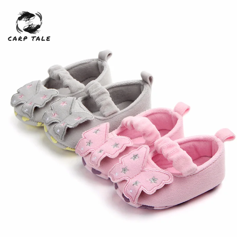 

2019 spring new embroidered butterfly baby shoes soft bottom non-slip toddler shoes soft bottom baby shoes toddler moccasins