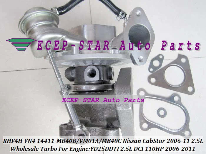 RHF4H VN4 14411-MB40B 14411-VM01A 14411-MB40C Turbocharger Turbo For Nissan Truck CabStar 2.5 Dci 2006-2011 YD25DDTI 2.5L 110HP (6)