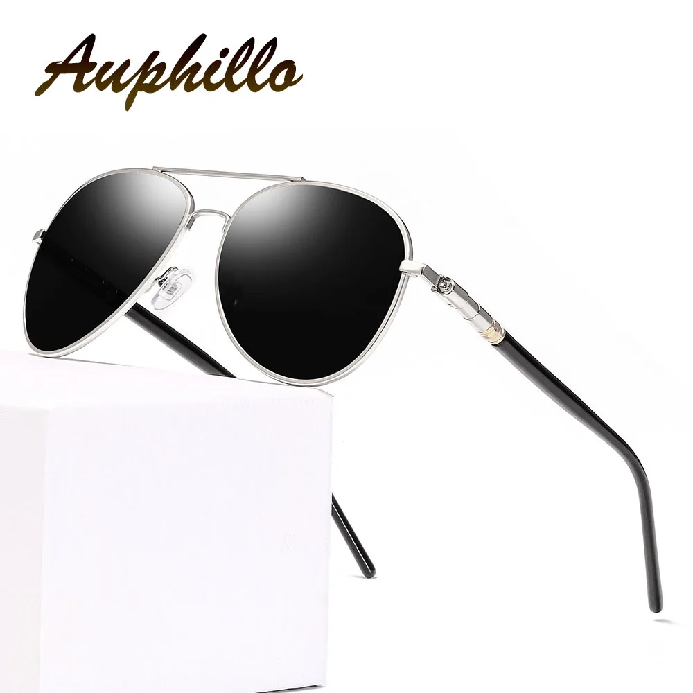 AUPHILLO Photochromic Sunglasses Classic Brand Designer Aviation Pilot Sunglasses Men Polarized Driver's Driving Glasses UV400