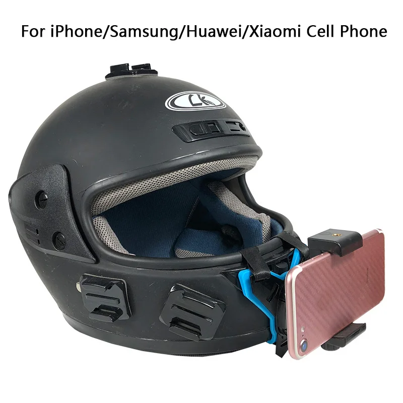 Мотоциклетный шлем подбородок кронштейн для Gopro SJCAM Xiaomi Yi Экшн камеры и iPhone samsung huawei держатель телефона аксессуары