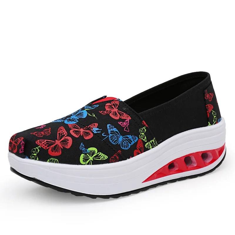 Main Secoué pu Pour En Chaussures Air Femme Noir Respirant Ciel Plein De Femmes À La Marche xshCBtrQd