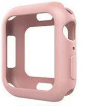Спорт на открытом воздухе Тонкий светильник ТПУ Бампер обложка чехол для наручных часов iWatch серии 5 4 44 мм 40 мм защитная рамка для наручных часов Apple Watch Series 5 4 полосы - Цвет: Pink