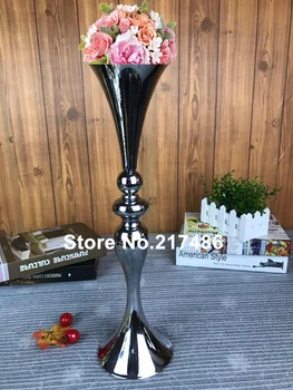 

new model sliver wedding party road lead decoration Table centerpiece Wedding flower vase Wedding centerpiece