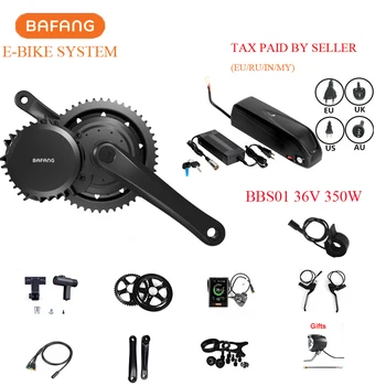 

Bafang 36V 350W 8Fun BBS01 Mid Drive Motor Electric Bike Conversion Kit with battery 350W Ebike Conversion Kits