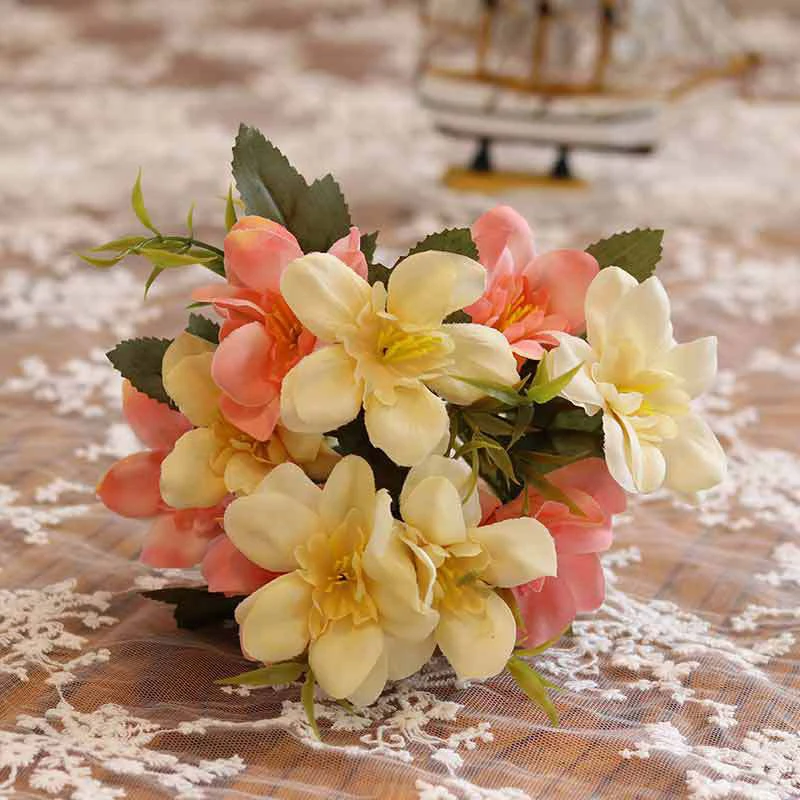 

Artificial Flower Silk Bouquet Delphinium Violet Hyacinth Home Decoration