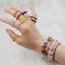 Имитирующие натуральный камень стекло кристалл ручной работы дизайн кольца для женщин Anillos Mujer Bague Femme кольцо Анель комплект ювелирных изделий anillos